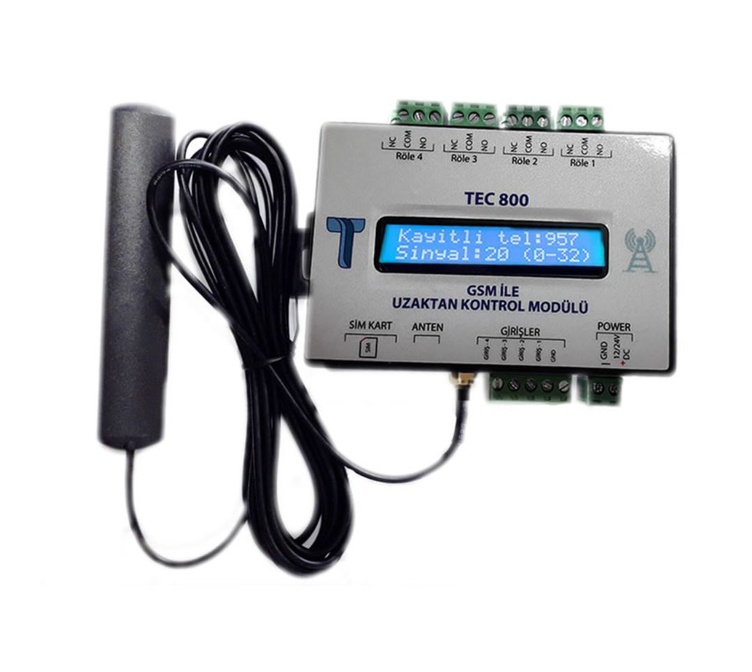 TEC800 GSM Kilit Kontrol Modülü - uzaktan gsm kontrol modülü